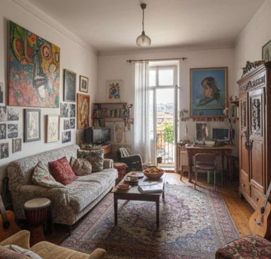 Moda merkez LGBTQ dostu karma ev sanatçı bohem