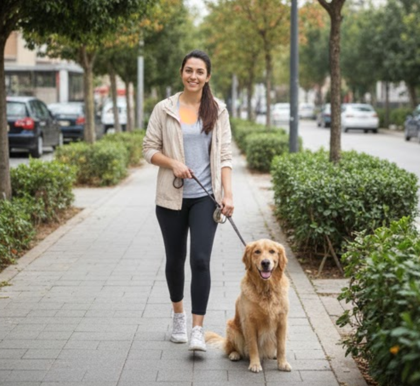 Ayrancı olgun avukat köpekle birlikte