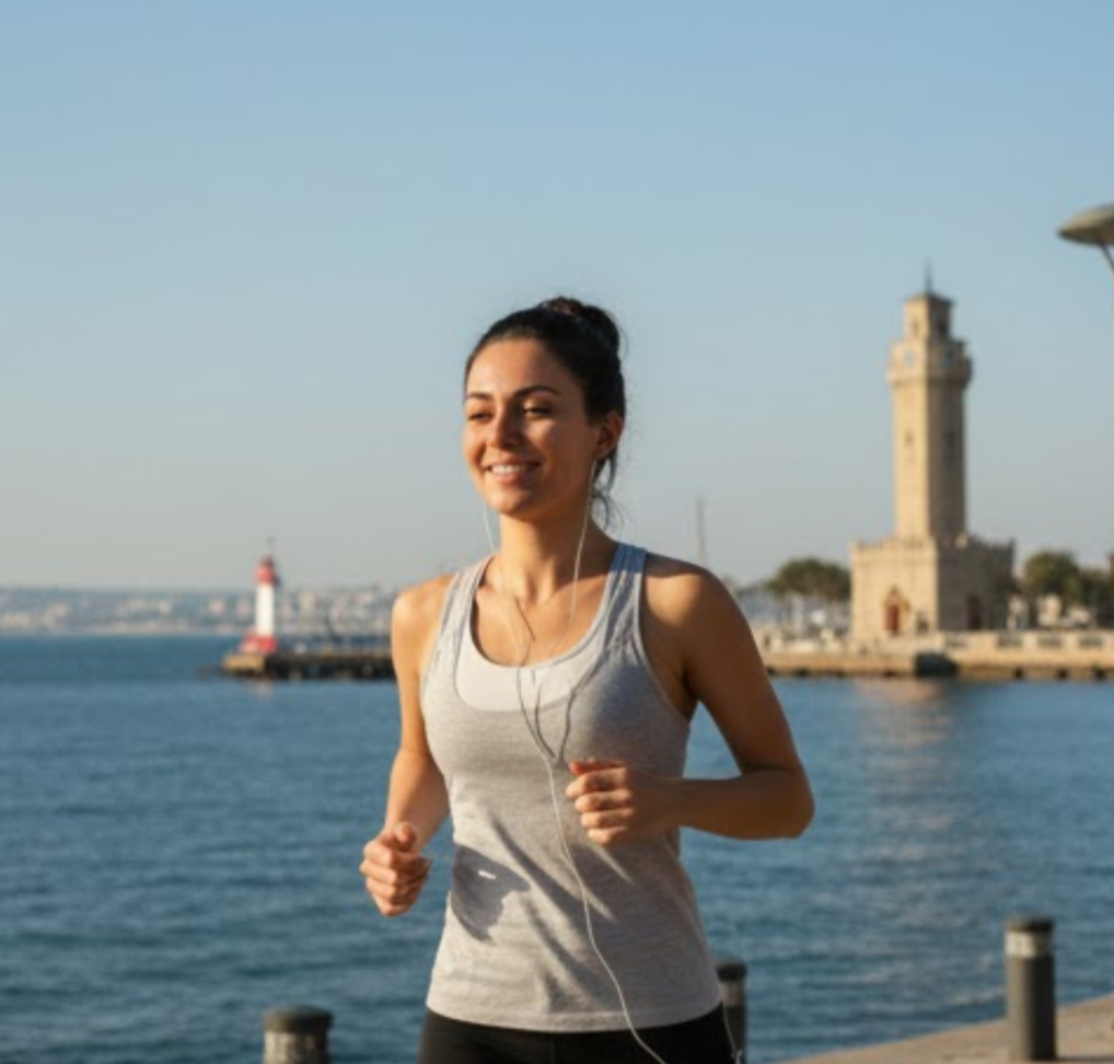 Karşıyaka denize yakın spor seven bayan